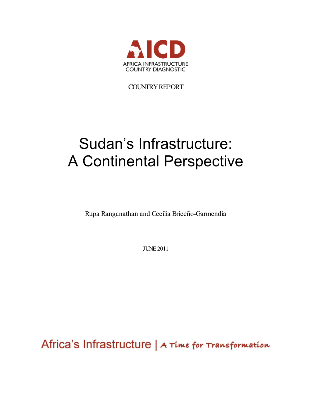 Sudan's Infrastructure: a Continental Perspective