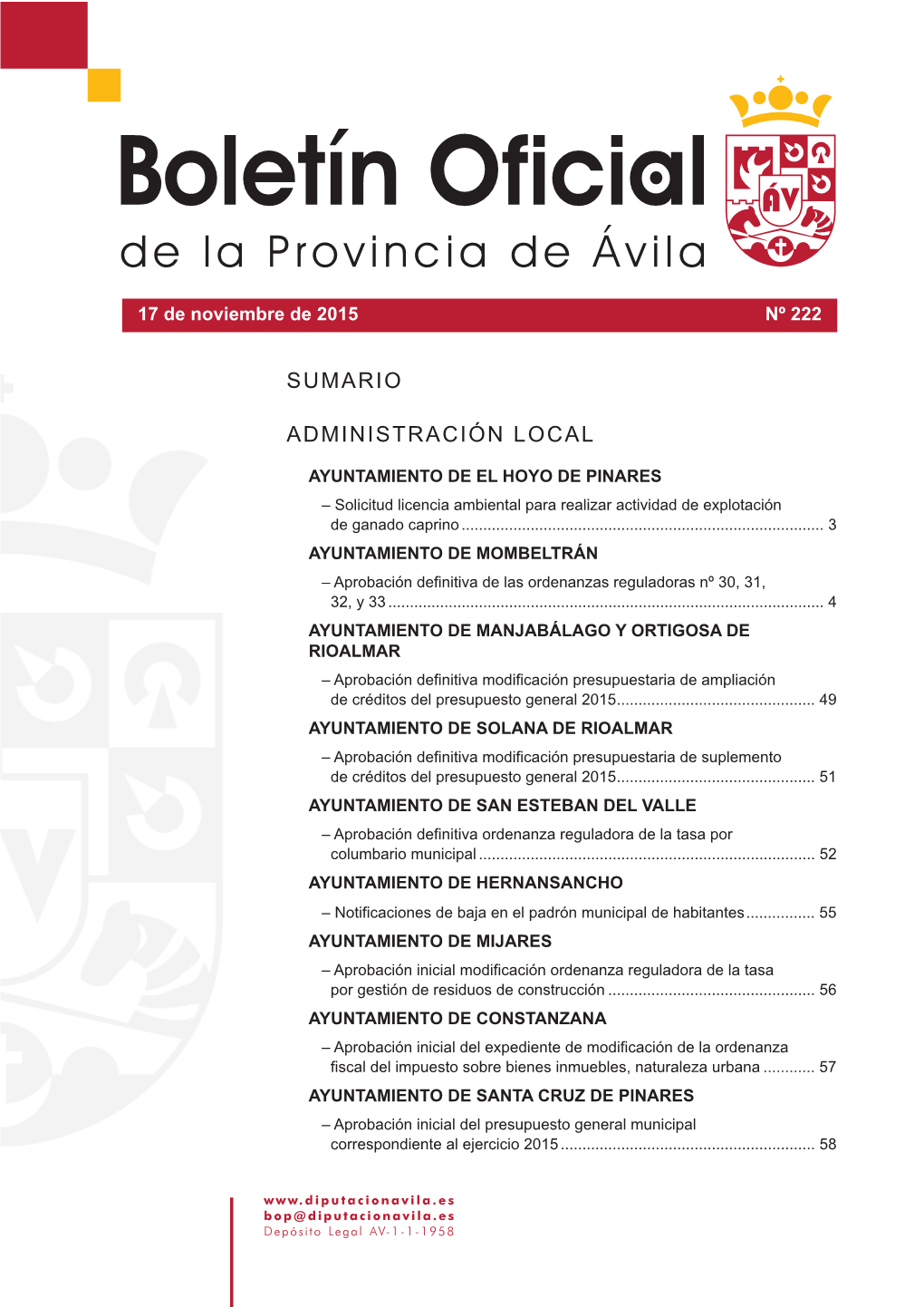 B.O.P. 222/15 Completo En Formato (.Pdf)