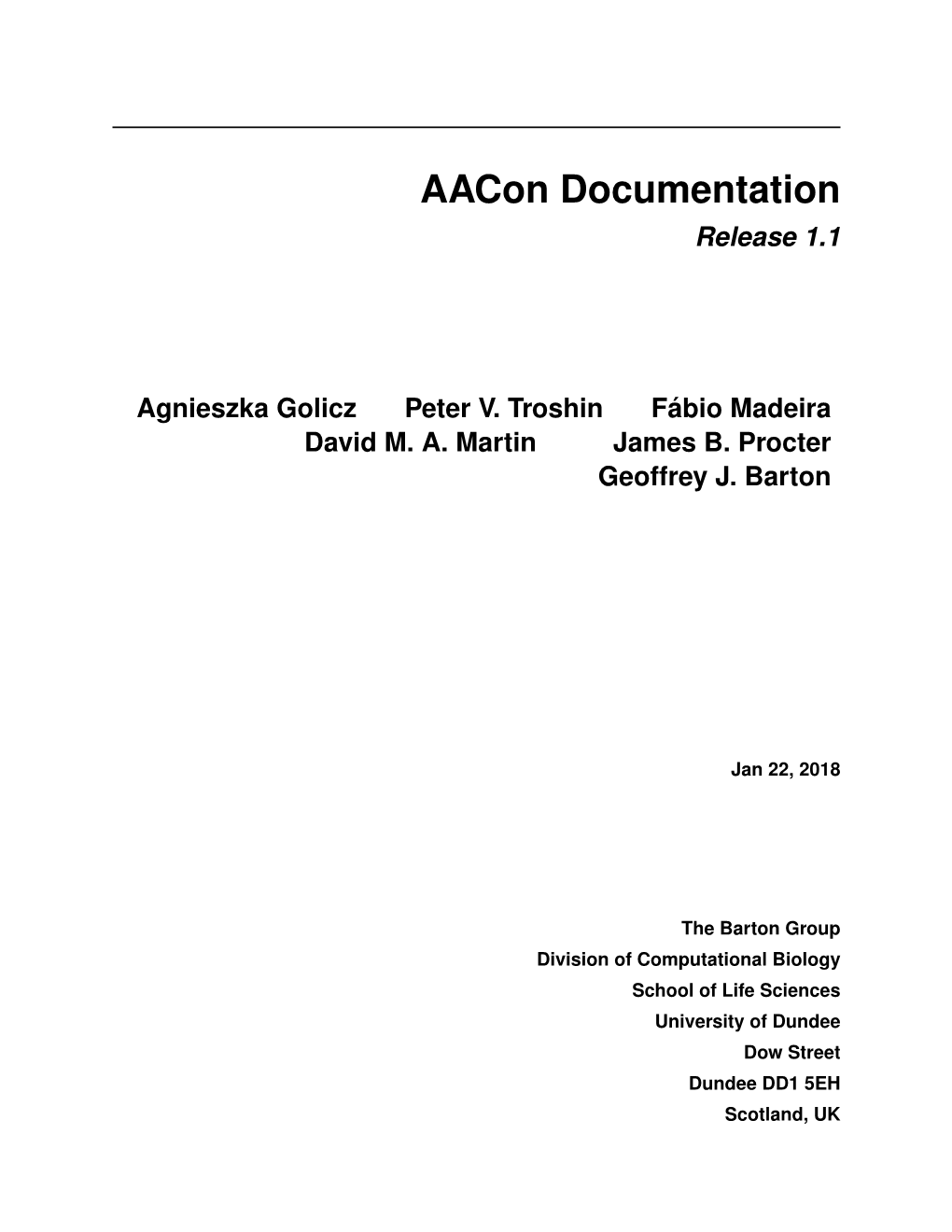 Aacon Documentation Release 1.1