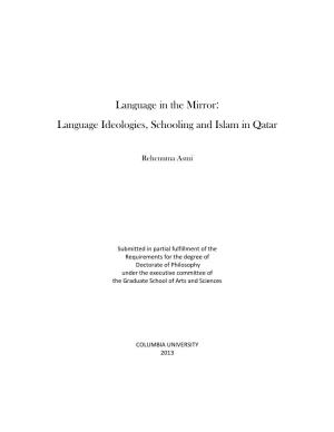 Language Ideologies, Schooling and Islam in Qatar