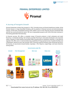 Piramal Enterprises Limited