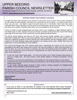 Upper Beeding Parish Council Newsletter