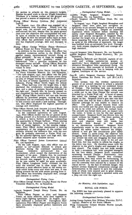 Supplement to the London Gazette, 18 September, 1942