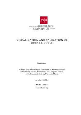Visualization and Validation of (Q)Sar Models