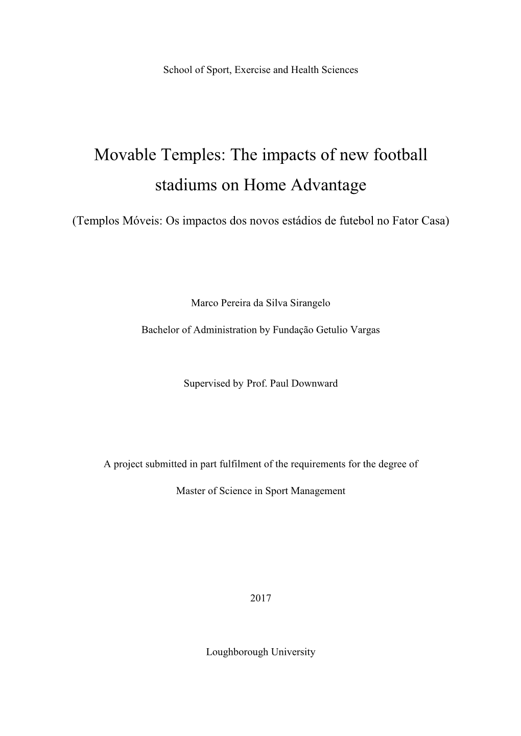 The Impacts of New Football Stadiums on Home Advantage