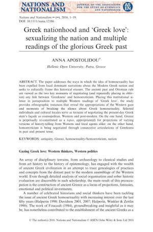 Greek Nationhood and Greek Love 3