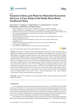 Payment Criteria and Mode for Watershed Ecosystem Services: a Case Study of the Heihe River Basin, Northwest China