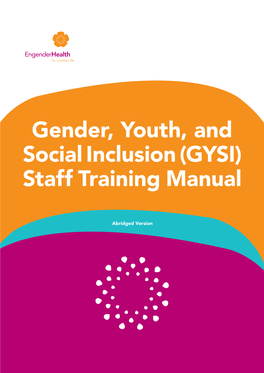 GYSI) Staff Training Manual