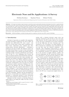 Electronic Nose and Its Applications: a Survey