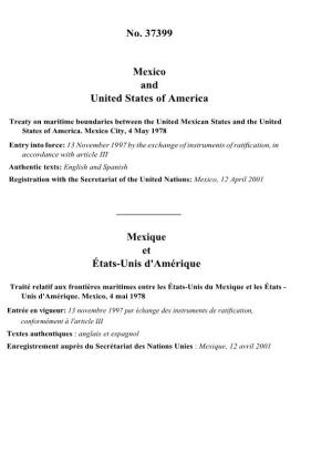U.S. Maritime Boundary Treaty with Mexico 1978