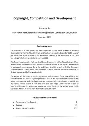 Copyright, Competition and Development