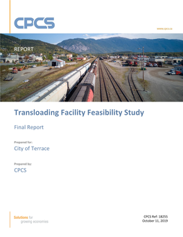 Terrace Transloading Facility Feasibility Study
