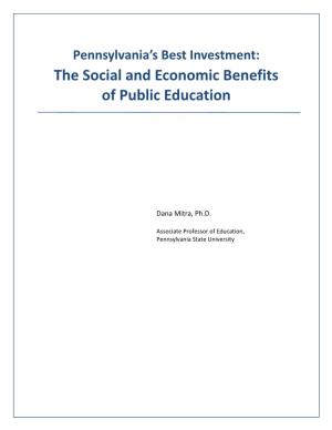 The Social and Economic Benefits of Public Education