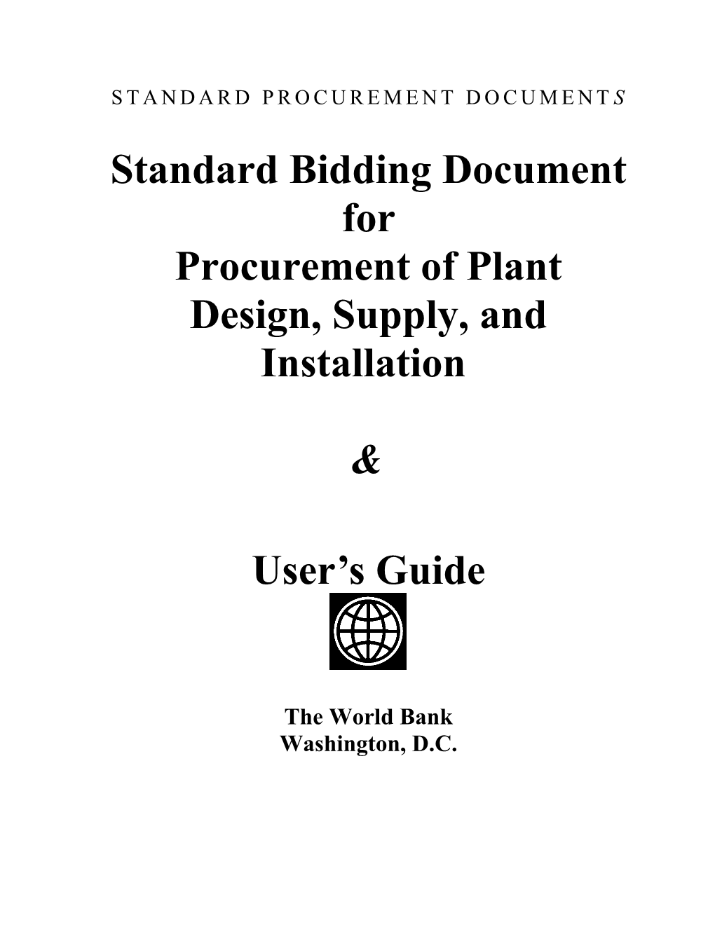 Standard Procurement Documents