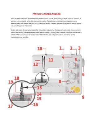 Basic Parts of a Sewing Machine