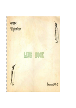 HMS Endurance Line Book Season 1974