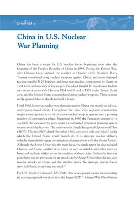 China in U.S. Nuclear War Planning