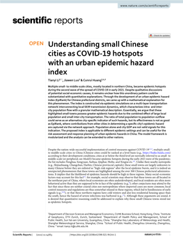 Understanding Small Chinese Cities As COVID-19 Hotspots with an Urban