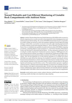 Toward Workable and Cost-Efficient Monitoring of Unstable Rock