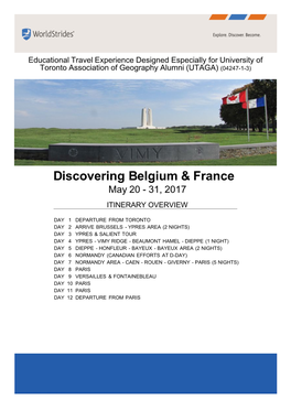 Discovering Belgium & France