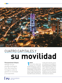 CUATRO CAPITALES Y Su Movilidad