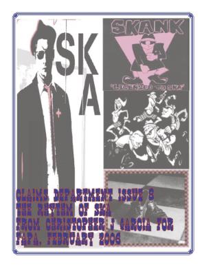 Claims Department Issue 8 the Rhythm of Ska from Christopher J