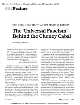 The Very Ugly Truth About Michael Ledeen: the 'Universal Fascism