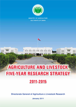 Agriculture and Livestock Five-Year Research Strategy 2011-2015