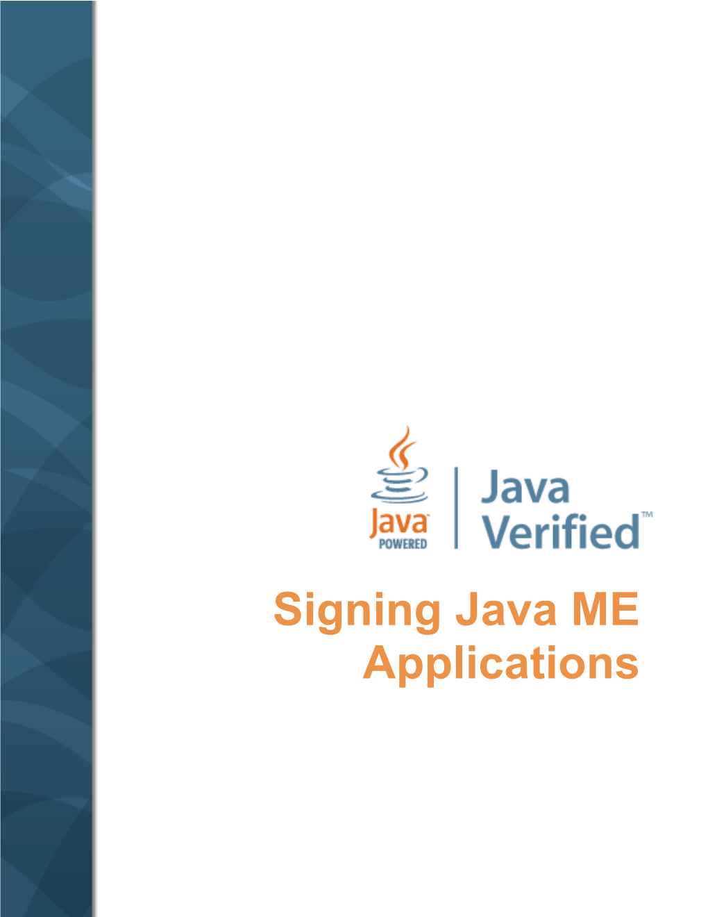 Signing Java ME Applications