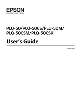 User's Guide (This Manual) Provides Overall Information and Instructions on Using the Printer