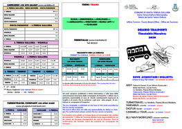 ORARIO TRASPORTI Timetable/Horaires 2020