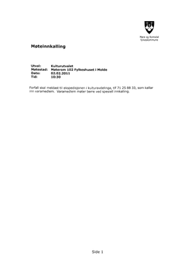 Møteinnkalling KU 020211