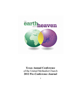 Texas Annual Conference of the United Methodist Church 2012 Pre-Conference Journal