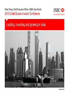 Leading, Investing and Growing in Asia