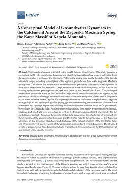 A Conceptual Model of Groundwater Dynamics in the Catchment Area of the Zagorska Mrežnica Spring, the Karst Massif of Kapela Mountain