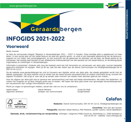 Infogids Geraardsbergen 2021-2022