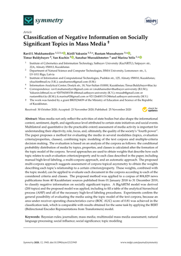 Classification of Negative Information on Socially Significant