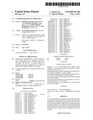 (12) United States Patent (10) Patent No.: US 8,455,647 B2 Delong Et Al
