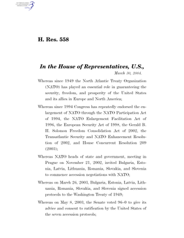 H. Res. 558 in the House of Representatives