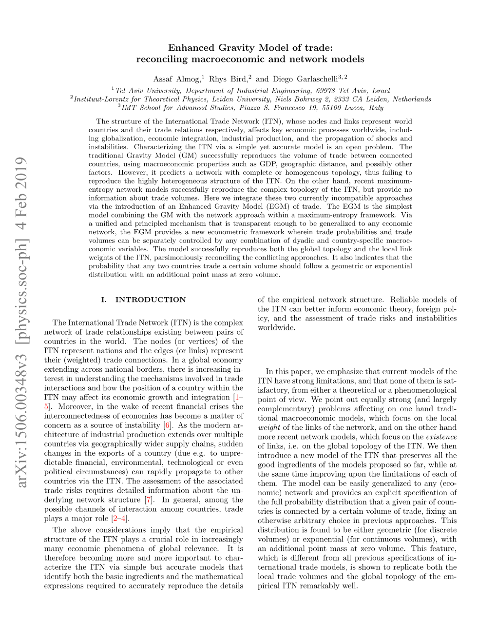 Arxiv:1506.00348V3 [Physics.Soc-Ph] 4 Feb 2019