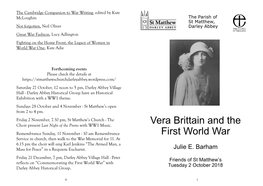 Vera Brittain and the First World