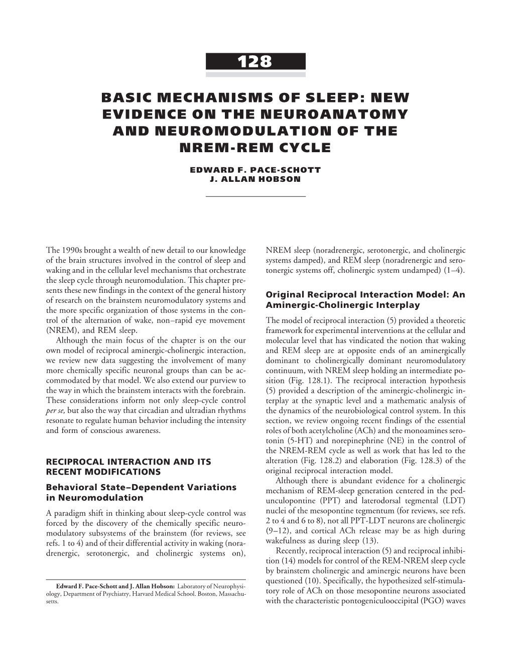 Chapter 128: Basic Mechanisms of Sleep: New Evidence On