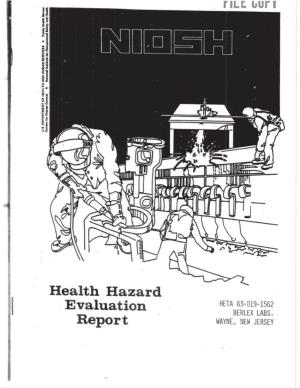 Health Hazard Evaluation Report 1983-0019-1562