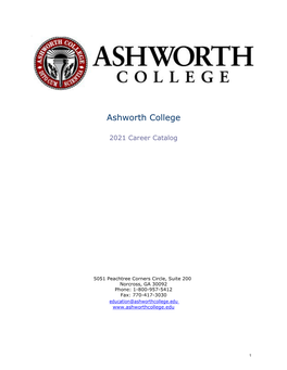 Ashworth College Career Catalog