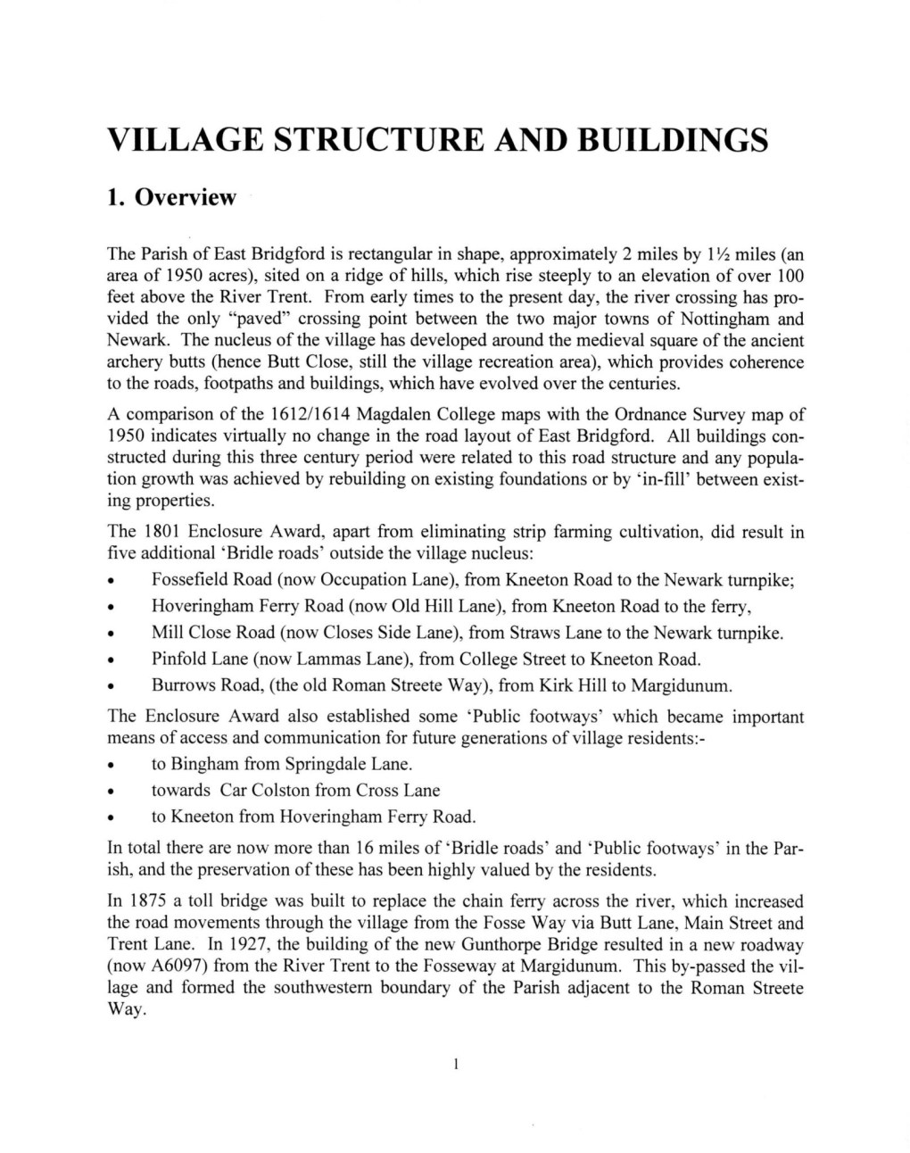 Village Structure and Buildings