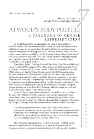 Atwood's Body Politic