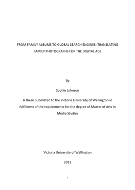 From Family Albums to Global Search Engines: Translating Family Photographs for the Digital Age