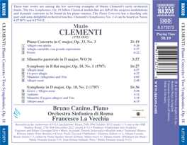 CLEMENTI: Piano Concerto • Two Symphonies, Op