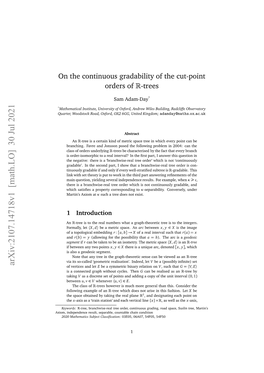 On the Continuous Gradability of the Cut-Point Orders of $\Mathbb R $-Trees