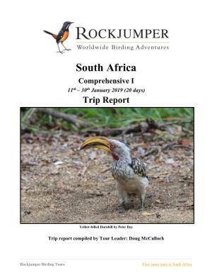 South Africa Comprehensive I 11Th – 30Th January 2019 (20 Days) Trip Report